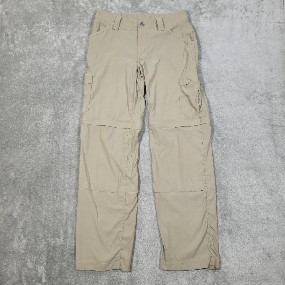 Duluth Convertible Zip Off Cargo Pants Womens Size 4 29x31 Hiking Beige